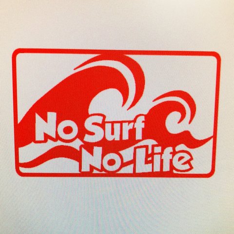 No Surf  No  Lifeカッティングステッカー