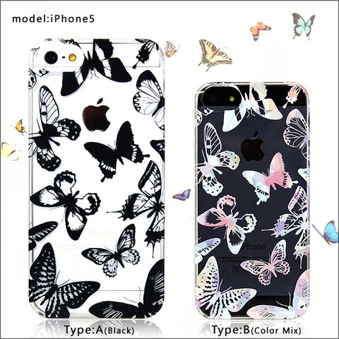 蝶々が飛び交うトキメキケース iPhone15〜スマホケース