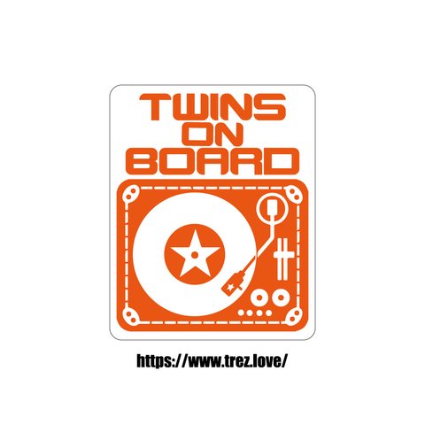 全8色 TWINS ON BOARD DJ ターンテーブル マグネット