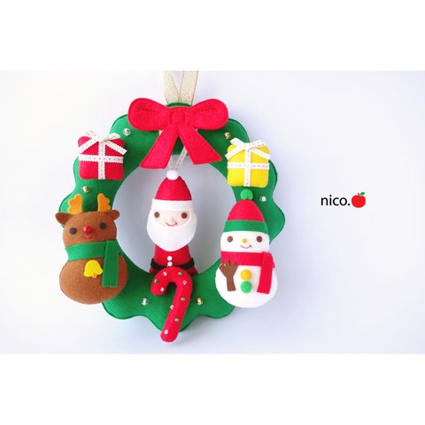 nico.のクリスマスリース