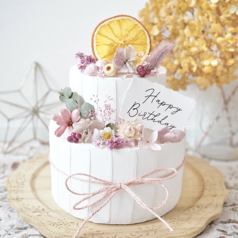 クレイケーキ　飾り付き　ウェルカムスペース　ピンクメイン　イミテーションケーキ　誕生日