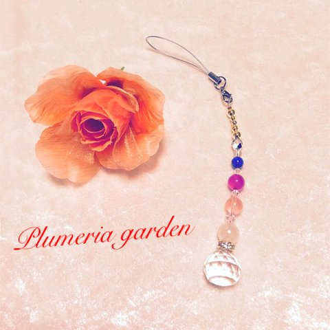 ピンクの煌めき♡ ストラップ  ＆サンキャッチャー  Jewels Pink