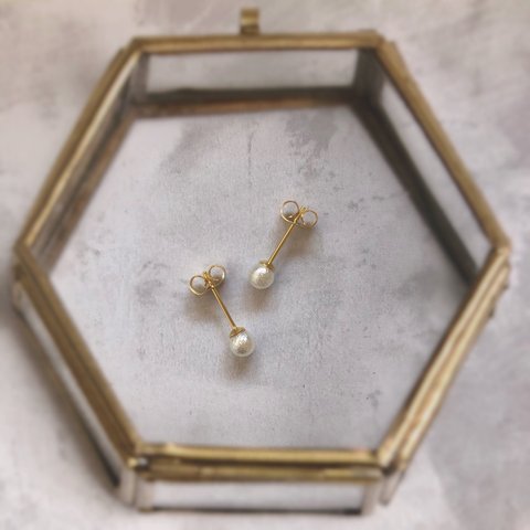 アレルギー対応✴︎再販10♡5mm✴︎シュガー パールのピアス・イヤリング