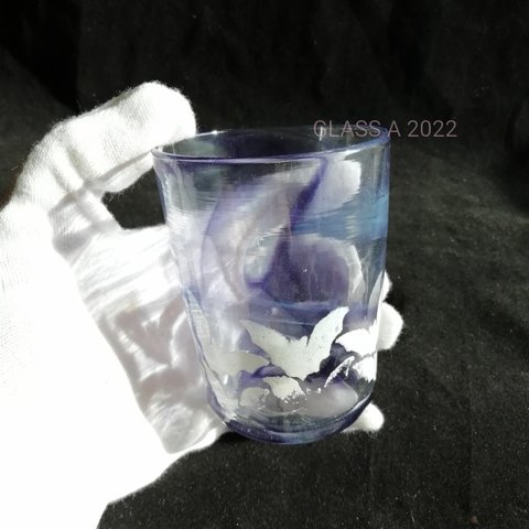 コウモリ ロックグラス（紫）