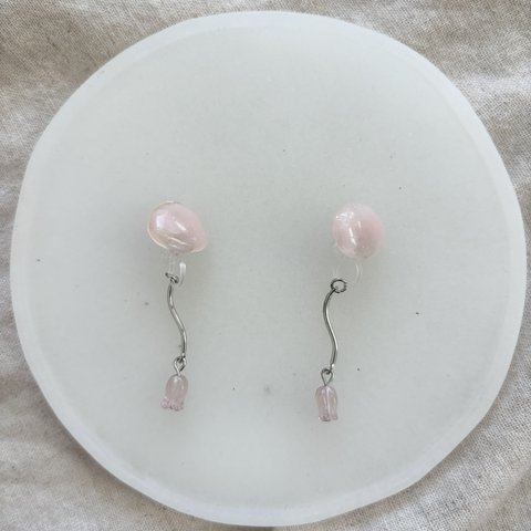 wave tulip -earring-