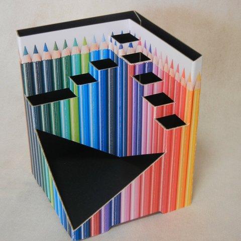 Ｐｅｎ-Ｃｕｂｅ（ペンキューブ）　折り加工済／色鉛筆2／メモ付き