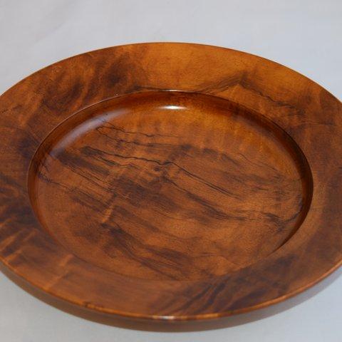 栃の木　木製　拭き漆　皿　プレート　