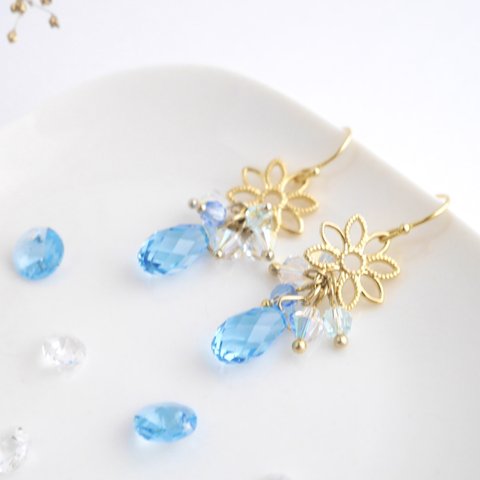 青空×ネモフィラピアス/イヤリング