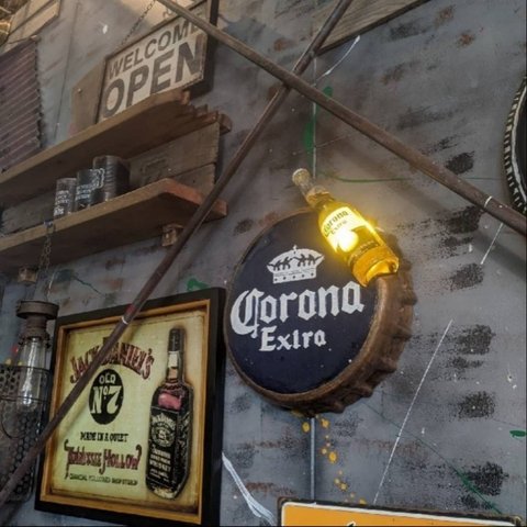 コロナビール BAR 電飾 壁掛け看板 Corona Extra 王冠型