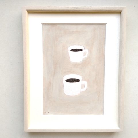 原画「コーヒー/coffee」 ※木製額縁入り