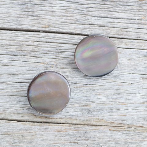 丸型 茶蝶貝ボタン #bt023 1穴 18mm  ***10個セット***