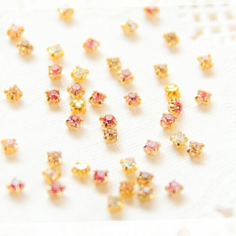 再販３７♡ A級品♡３mm台座付き 乙女心カラー