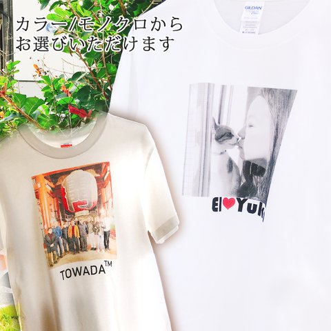 【送料無料】フォトジェニック 写真 Tシャツ 5.6オンス お気に入りの写真をTシャツに（S,M,L）  RC014