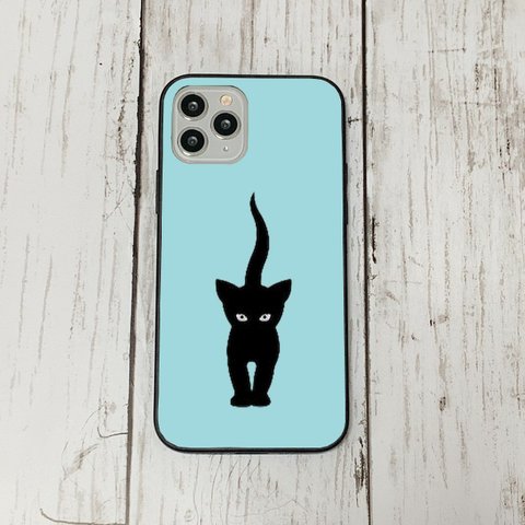 スマホケース32 期間限定 iphone 強化ガラス おしゃれ 北欧 猫シルエット2　アンティーク　運気　かわいい　絵画 iface