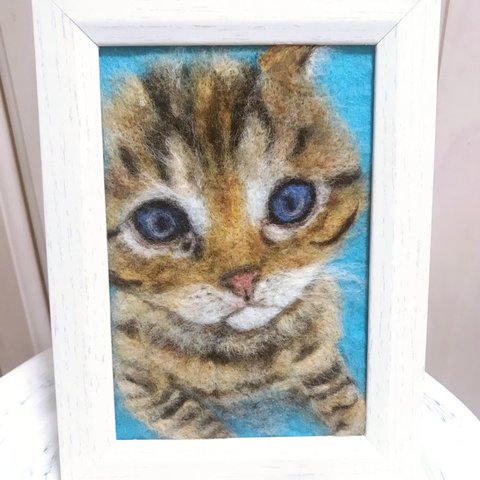 羊毛イラスト:キトンブルーのトラ柄赤ちゃん猫
