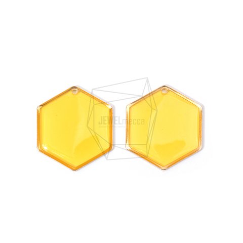 PDT-1732-G【2個入り】エポキシヘキサゴンペンダント,Epoxy Hexagon Pendant