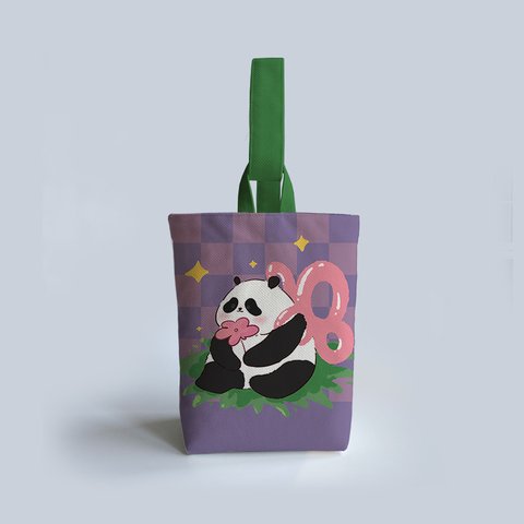 Panda パンダ 花花 和花 トートバッグ ハンドバッグ バケツバッグ パンダ柄 エコバッグ 肩掛けバッグ 学生手袋 かわいい 中国のパンダ