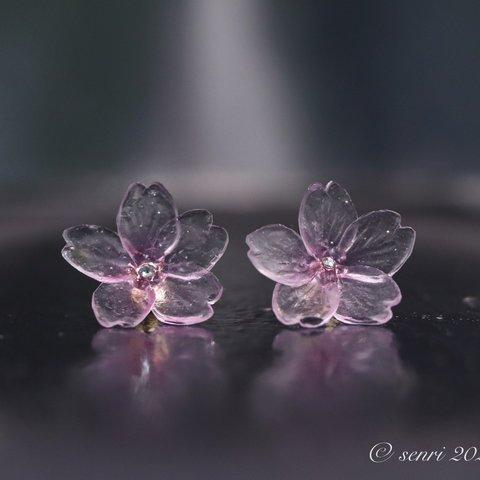 桜   “霞月”  (かげつ)      ピアス ・ イヤリング