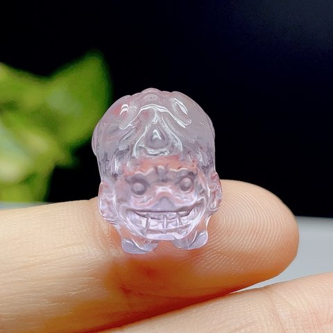 【超美品】貔貅　ヒキュウ　アメジスト　紫水晶　置物　天然石　穴なし　13