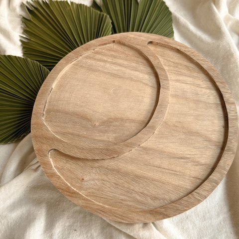 wooden moon tray