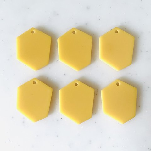 Yellow Hexagon Pendant Tops