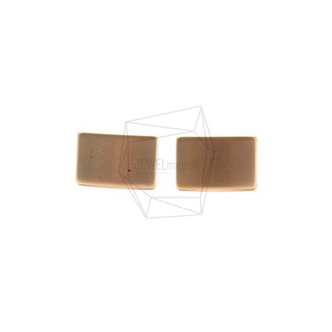 ERG-1030-MG【4個入り】カーブスクエアピアス/Curve Square Post Earrings