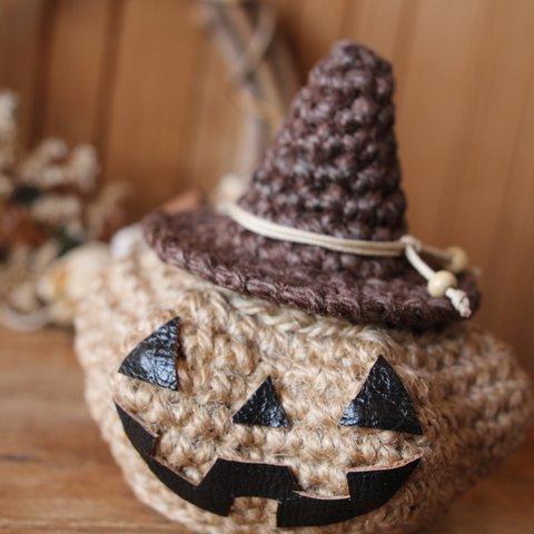 ★20%OFF★  麻ハロウィン かぼちゃ ジャックランタンの小物入れ2017　No.2