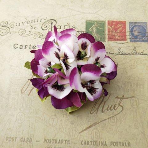 pansy corsage 