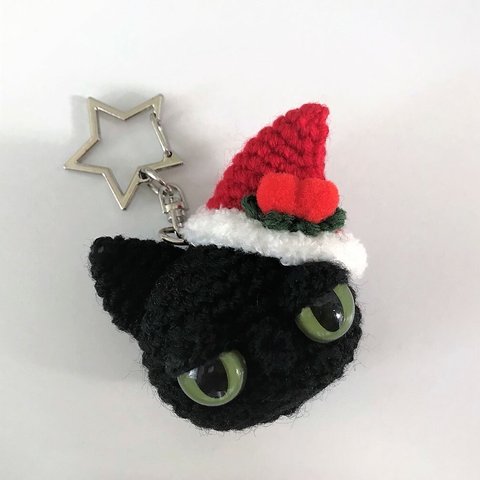 やさぐれ黒猫🎄クリスマス☆キーホルダー・あみぐるみ