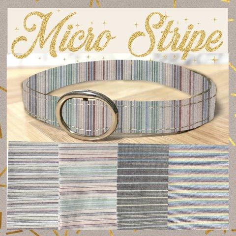 46700	micro　stripe＊迷子札付＊フルオーダーの軽い首輪