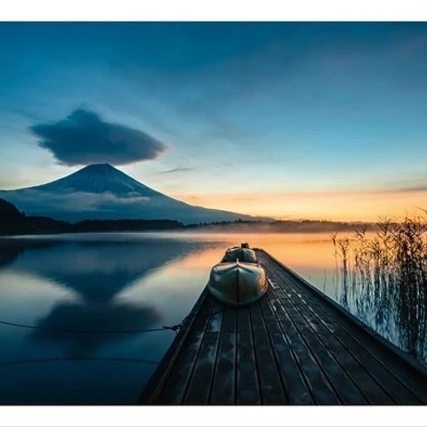 【A4写真用紙プリント（額縁なし）】世界遺産　富士山