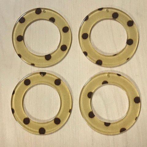 DOT BROWN CIRCLE PARTS CHARM 