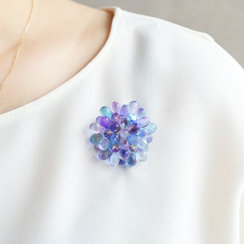 【ブローチ】紫陽花