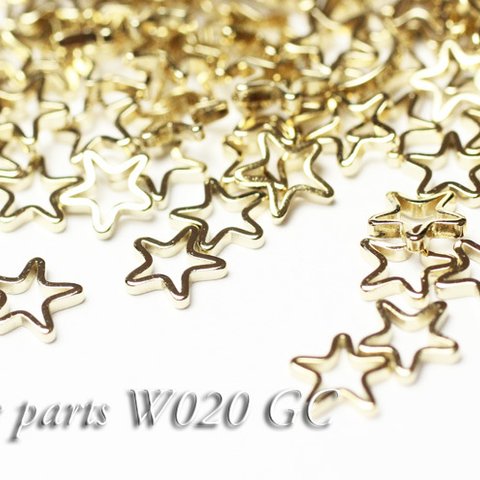 【約30個】5.5mmのちびちび星の枠《W-020》（金色）