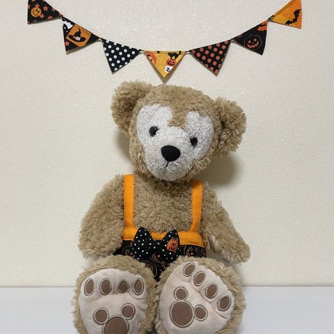 ハロウィン★かぼちゃ。ジャックランタンプリントパンツ✩*॰¨̮ダッフィー♡シェリーメイぬいぐるみＳサイズ用コスチューム