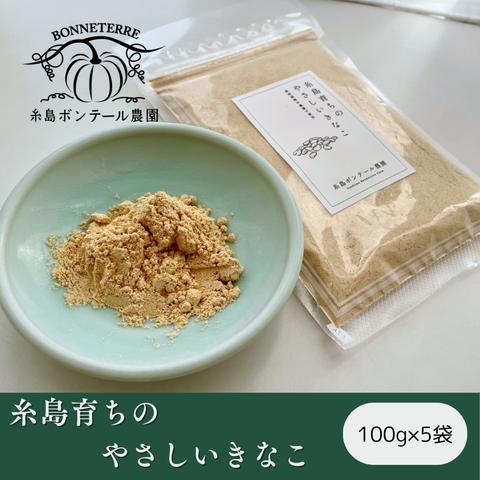 糸島育ちのやさしい『きなこ』　100g×5袋セット