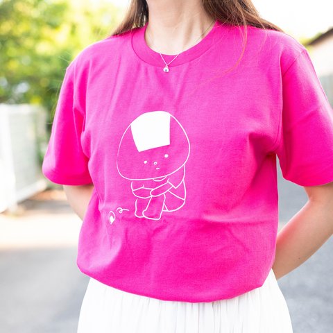 【キッズサイズもあります】おにぎりTシャツ　さみしくないver.