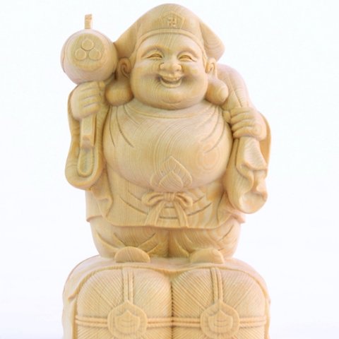 大黒天 仏教美術 高級木彫り 細密彫刻 木彫仏像 稀少珍品
