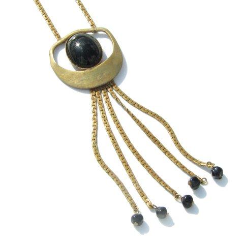 50s Coro rhinestone design chain vintage necklace