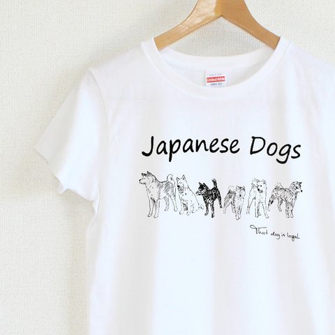 日本犬・柴犬 Tシャツ　レディースタイプ