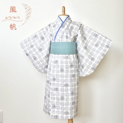 【サイズ90】男の子着物/帯セット　ハンドメイド　風帆