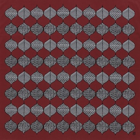 風呂敷　ふろしき 芹沢銈介　立涌幾何文　赤茶　綿100％　130cm×130cm