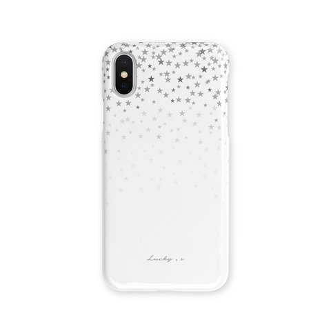 Twinkling Stars★White&Gray　iPhone13ケース　スマホケース