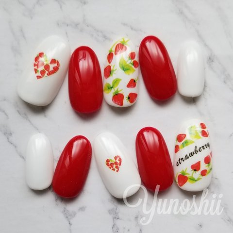 Strawberry Nail Red