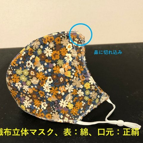 不織布立体マスク、正絹