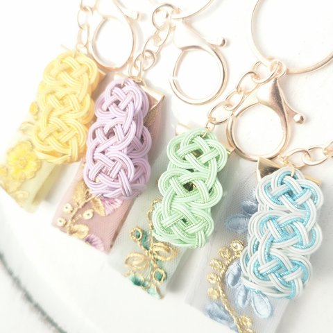 omamori ーあわじ結びとインド刺繍リボンー