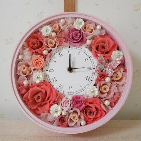 受注制作　色変更などの相談ＯＫ　豪華　バラ　花時計 ピンク 母の日、ウェディング、新築、お誕生日、還暦、新築祝　
