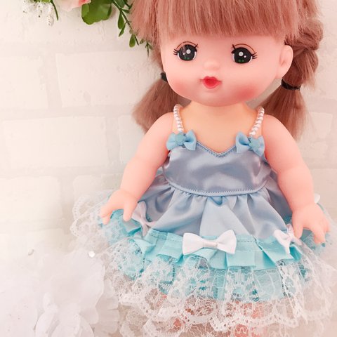 リボン  水色ドレス ♡メルちゃん