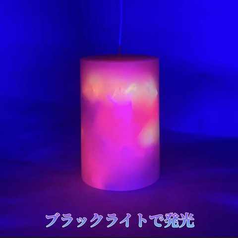 Φ6.7cm×H10cm ペタルキャンドル (蛍光桃) № 000715 /Gradation Candle