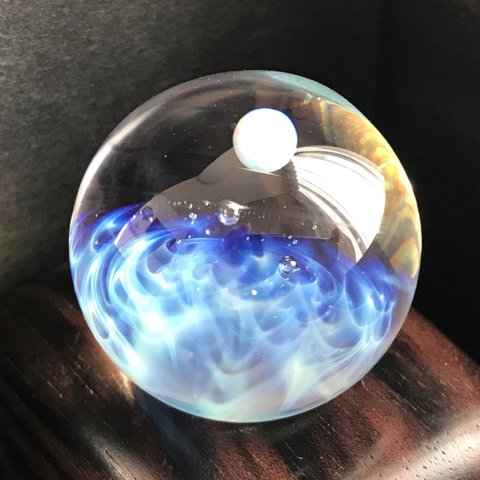 宇宙モチーフガラス   氷炎-001